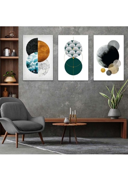 Gök Cisimleri 3'lü Mdf Tablo Set