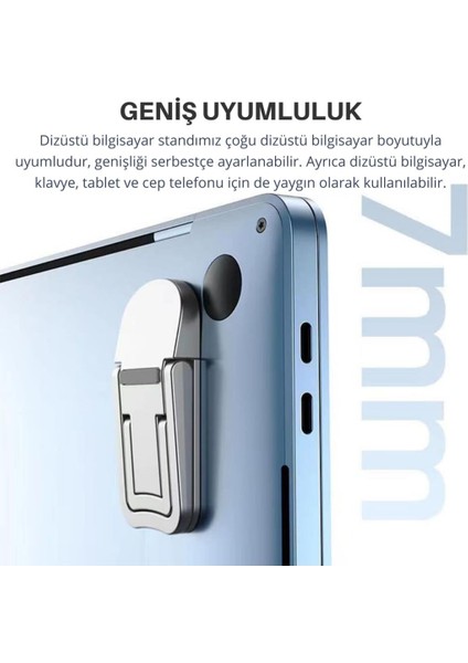 Coofbe 2 Adet Yapışkanlı Katlanılabilir 2 Kademe Yükseklik Ayarlı Laptop Standı Laptop Stand Ayağı
