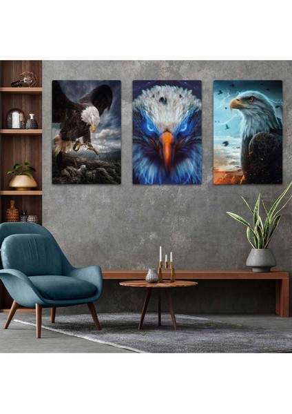 Kartal 3'lü Mdf Tablo Set