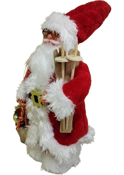T.concept Dekoratif Zilli Noel Baba Yılbaşı Figürü 30 cm