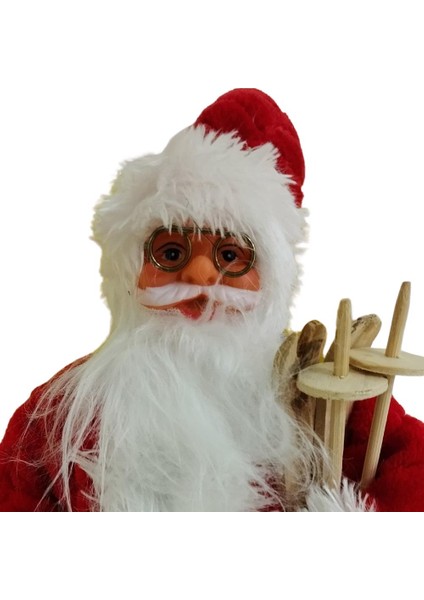 T.concept Dekoratif Zilli Noel Baba Yılbaşı Figürü 30 cm