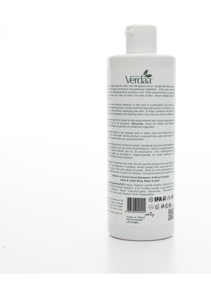 Bitkisel Defne Özlü Duş Jeli & Banyo Köpüğü 400 ml