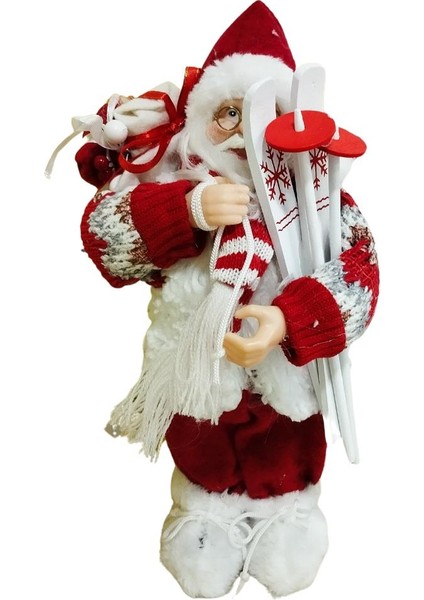 T.concept Dekoratif Zilli Noel Baba Yılbaşı Figürü 30 cm