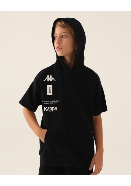 %100 Pamuk Kapüşonlu Erkek Çocuk T-Shirt 361S8RW