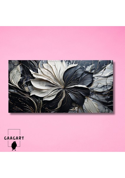 Panoramik Kanvas Duvar Tablosu Soyut Siyah Beyaz Tasarım modelleri