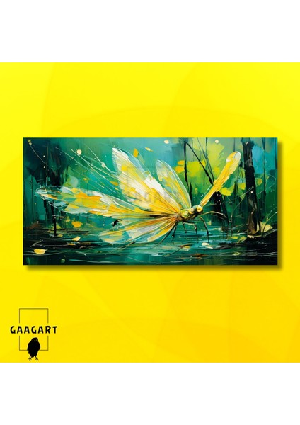 Panoramik Kanvas Duvar Tablosu Yağlı Boya Görünümlü Kelebek modelleri