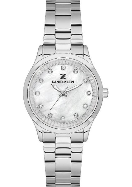 DK.1.13881-1 Taşlı Tasarım Metal Kordon Metal Renk Kadın Kol Saati