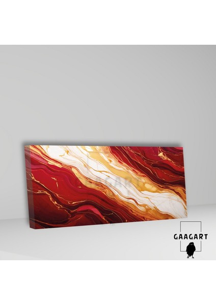 Panoramik Kanvas Duvar Tablosu Soyut Bordo Krem Mermer Deseni fiyatları