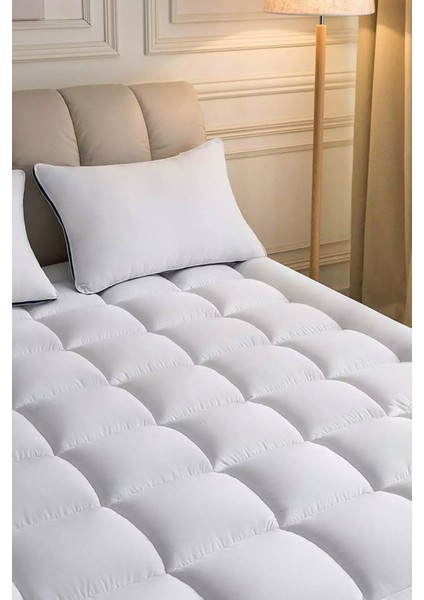 Topper 4.1 - Super Soft Yatak Pedi - Pamuk Kılıflı - Süper Yumuşak Nano Elyaf Dolgu