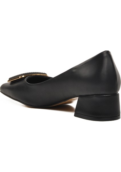 Siyah Cilt Kadın Topuklu Ayakkabı fırsatları