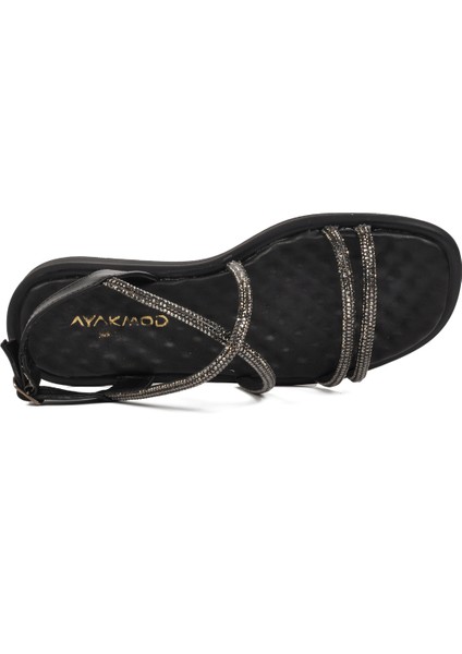 Siyah Kadın Düz Sandalet fırsatları