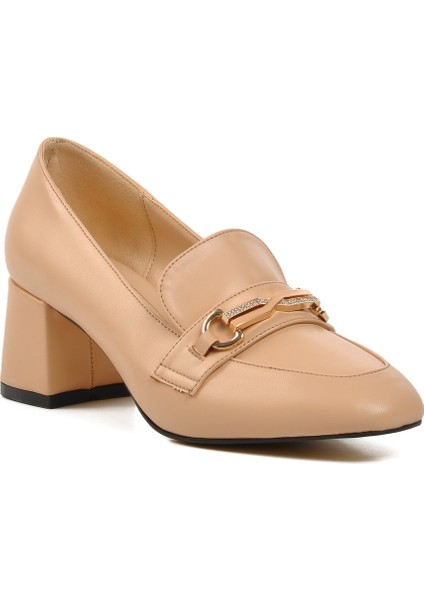 Bej Kadın Topuklu Ayakkabı