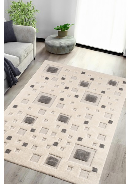 Comfort Modern Yumuşak Konforlu Halı ve Yolluk 182C Krem Bone