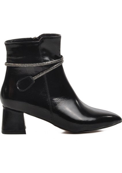 Poliüretan Siyah Rugan Kadın Bot modelleri