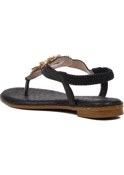 Siyah Kadın Düz Sandalet fırsatları