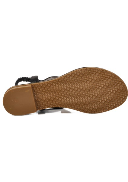 Siyah Kadın Düz Sandalet indirimleri