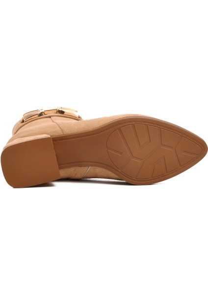 Bej Süet Kadın Bot indirimleri