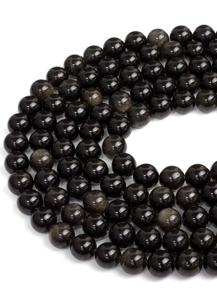 10 mm Gold Obsidyen Taşı Dizi