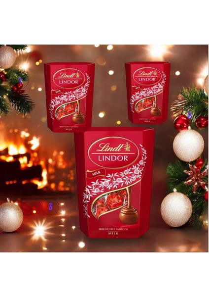 Lindor Cornet Milk Çikolata 3'lü Avantaj Paketi