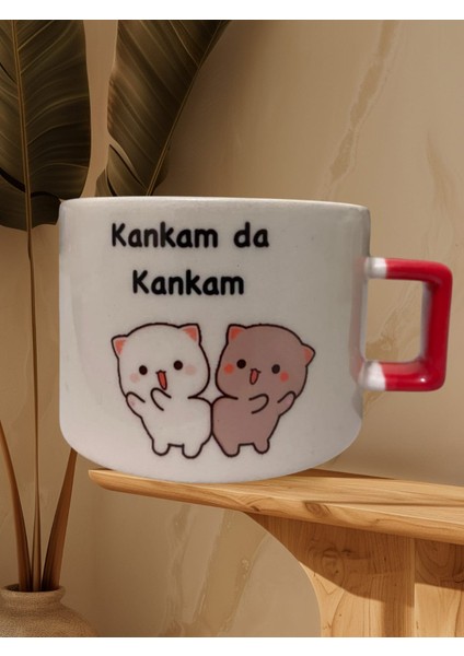 Kankamda Kankam Çift Taraf Yazılı Kupa Bardak (Kırmızı Latte) fiyatları