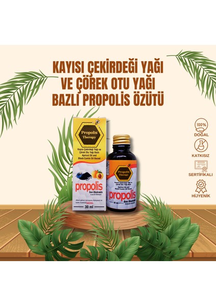 Kayısı Çekirdeği Yağı ve Çörek Otu Yağı Bazlı Propolis Ekstraktı 30ml