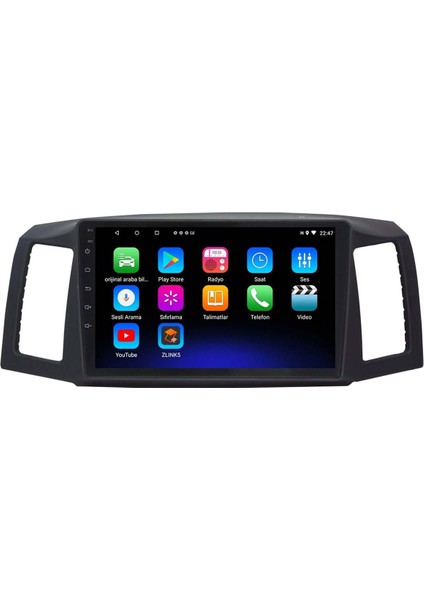 Araç Multimedya Cihazı - 2 32 / IPS 9 Inch Ekran - Navigasyon - Carplay - Jeep Cherokee 04 07 -Vsr