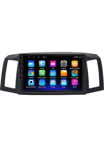 Araç Multimedya Cihazı - 2 32 / IPS 9 Inch Ekran - Navigasyon - Carplay - Jeep Cherokee 04 07 -Vsr