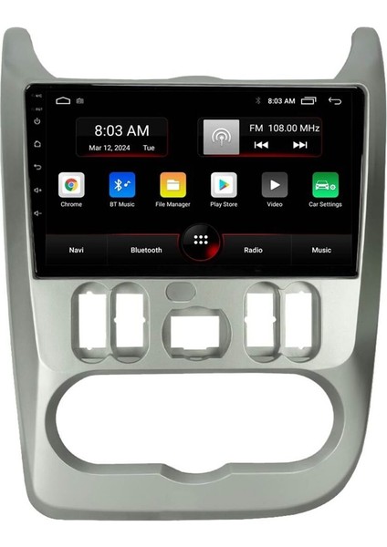 Araç Multimedya Cihazı - 2 32 / IPS 9 Inch Ekran-Navigasyon-Carplay-Dacia Logan 10 13 - Vsr Uyumlu