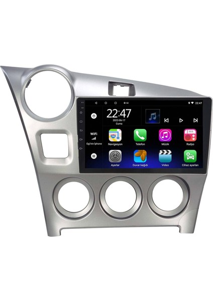 Araç Multimedya Cihazı Uyumlu 2 32 /ıps 9 Inch Ekran - Navigasyon - Carplay - Toyota Matrix 2 08-14-