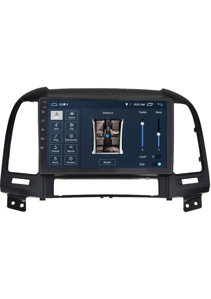 Araç Multimedya Cihazı -Uyumlu 2 32 / IPS 9 Inch Ekran -Navigasyon -Carplay -Hyundai Santa Fe 07-11