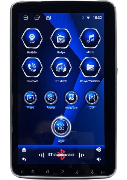 Araç Multimedya Ekran - 2gb Ram - 32GB HDD - 360 Dönen Single Din Universal Android Double Teyp