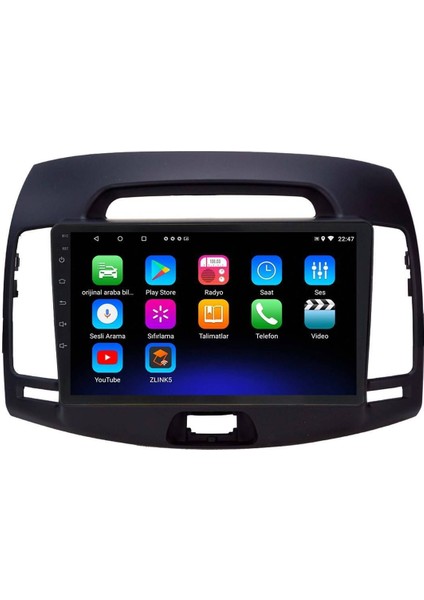 Araç Multimedya Cihazı -Uyumlu 2 32/ıps 9 Ekran - Navigasyon - Carplay - Hyundai Elantra 06-10 -Vsr