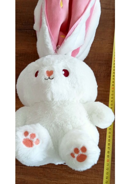 75 cm Dev Boy Pelüş Çantalı Havuç Tavşan Fermuarlı fiyatları