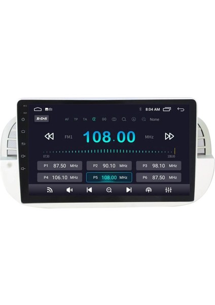 Araç Multimedya Cihazı - 2 32 / IPS 9 Inch Ekran - Navigasyon - Carplay - Fiat 500 White - Vsr modelleri