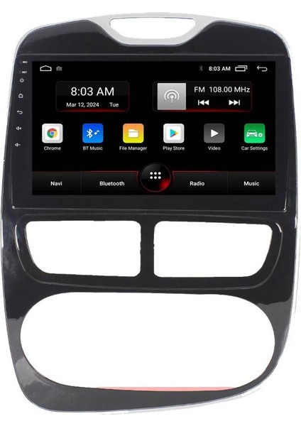 Araç Multimedya Cihazı - 2 32 /ıps 9 Inch Ekran - Navigasyon - Carplay - Renault Clio 4 12-15 -Vsr