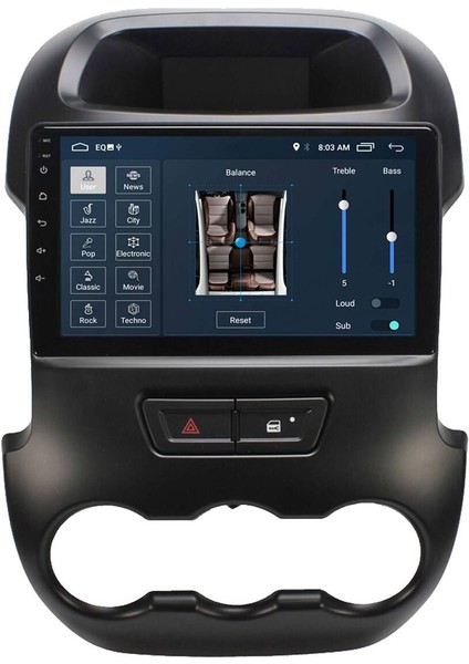 Araç Multimedya Cihazı - 2 32 / QLED 10 Inch Ekran - Navigasyon - Carplay - Ford Ranger 12-15 - Vsr