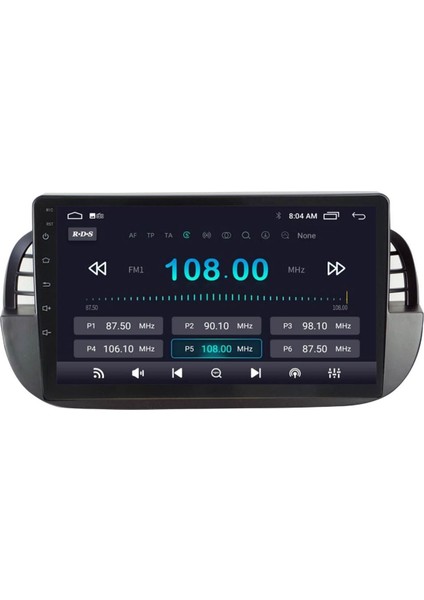 Araç Multimedya Cihazı - 2 32 / IPS 9 Inch Ekran - Navigasyon - Carplay - Fiat 500 Black - Vsr modelleri