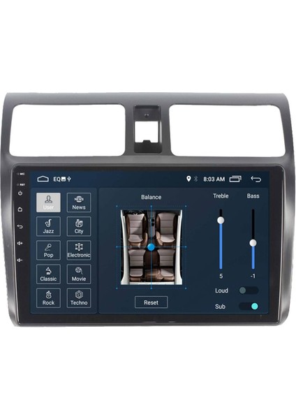 Araç Multimedya Cihazı - 2 32 / IPS 10 Inch Ekran - Navigasyon - Carplay - Suzuki Swift 06-10 - Vsr