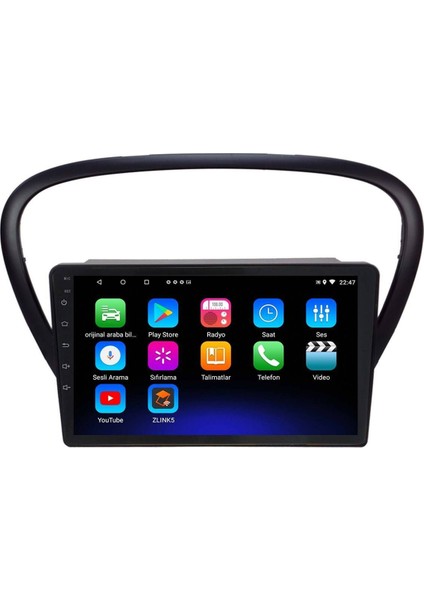 Araç Multimedya Cihazı - 2 32 / IPS 9 Inch Ekran - Navigasyon - Carplay - Peugeot 607 04 07 - Vsr
