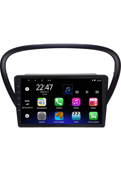 Araç Multimedya Cihazı - 2 32 / IPS 9 Inch Ekran - Navigasyon - Carplay - Peugeot 607 04 07 - Vsr