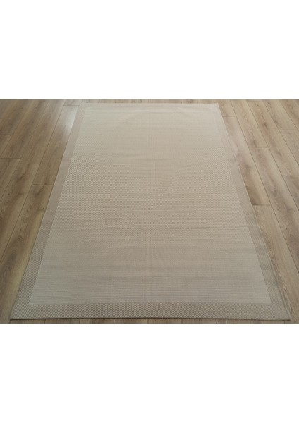 Sisal 9327 Bej / Krem Bordürlü Jüt Sisal Kilim