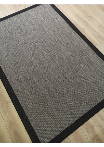 Sisal 9715 Vizon / Siyah Bordürlü Jüt Sisal Kilim modelleri