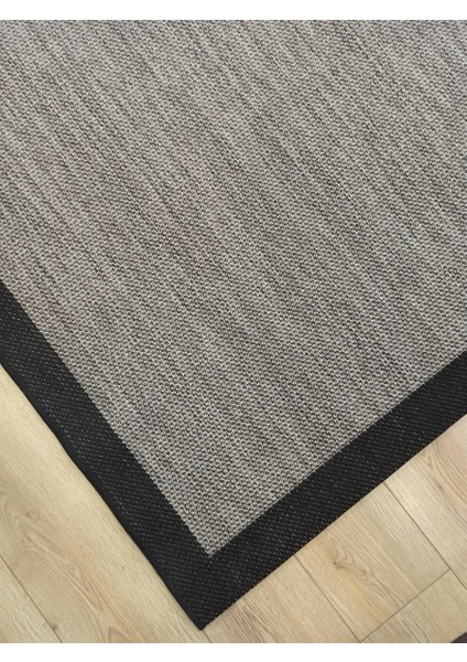 Sisal 9715 Vizon / Siyah Bordürlü Jüt Sisal Kilim fırsatları