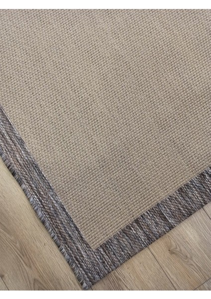 Sisal 9709 Bej / Gri Bordürlü Jüt Sisal Kilim