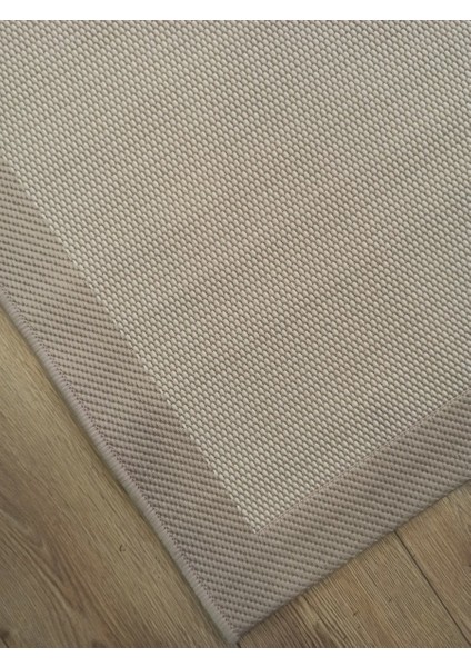 Sisal 9327 Bej / Krem Bordürlü Jüt Sisal Kilim