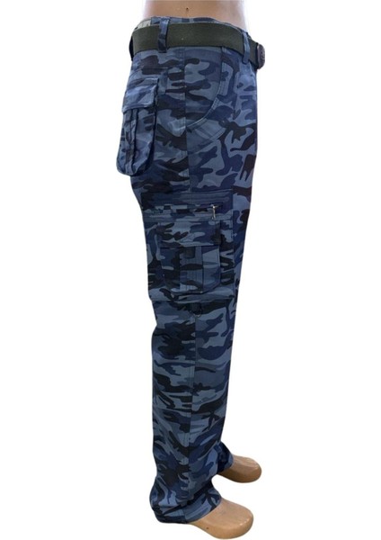 Kamuflaj Kargo Cepli Pantolon Mavi fiyatları