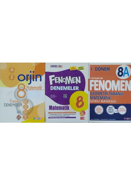 8. Sınıf Orjin Matematik Fasikül Denemeler - Geometri Tabanlı Matematik Soru Bankası - Fenomen Deneme