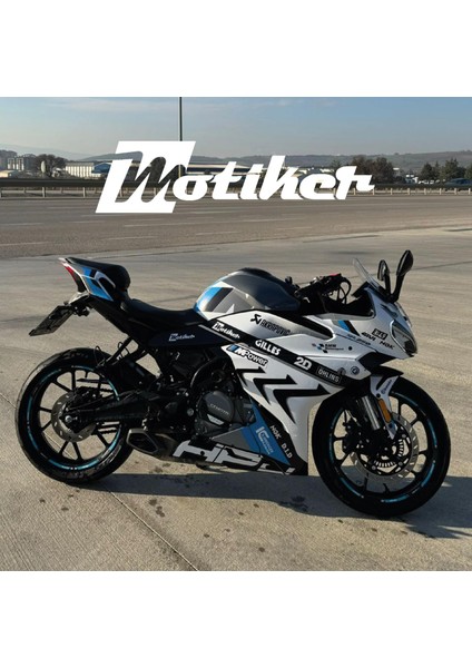 Cfmoto 250SR Bmw Hp4 Model Parcalı Motosıklet Kaplama Stıcker Etıket Modelı Renk 5 indirimleri
