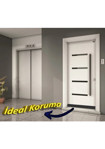 5 Adet Kapı Altı Rüzgar Önleyici Boşluk Kapatma Kapı Altı Eşik Süngeri Siyah