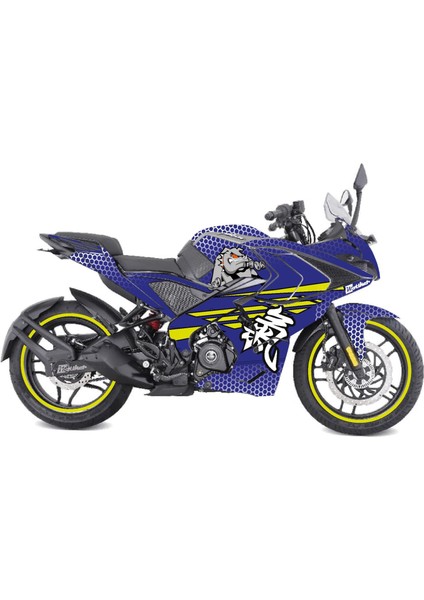 Bajaj RS200 Dog Lacivert Sarı Parçalı Kaplama Modeli